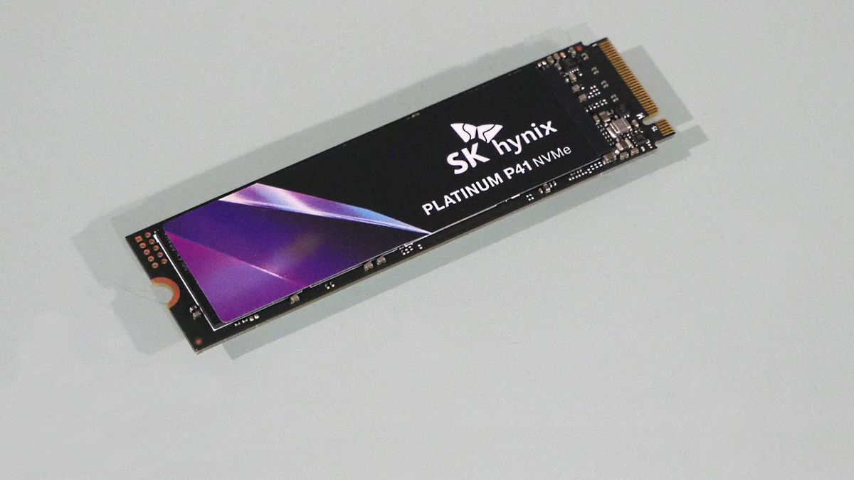 SK Hynix Platinum P41 2TB on a pale background