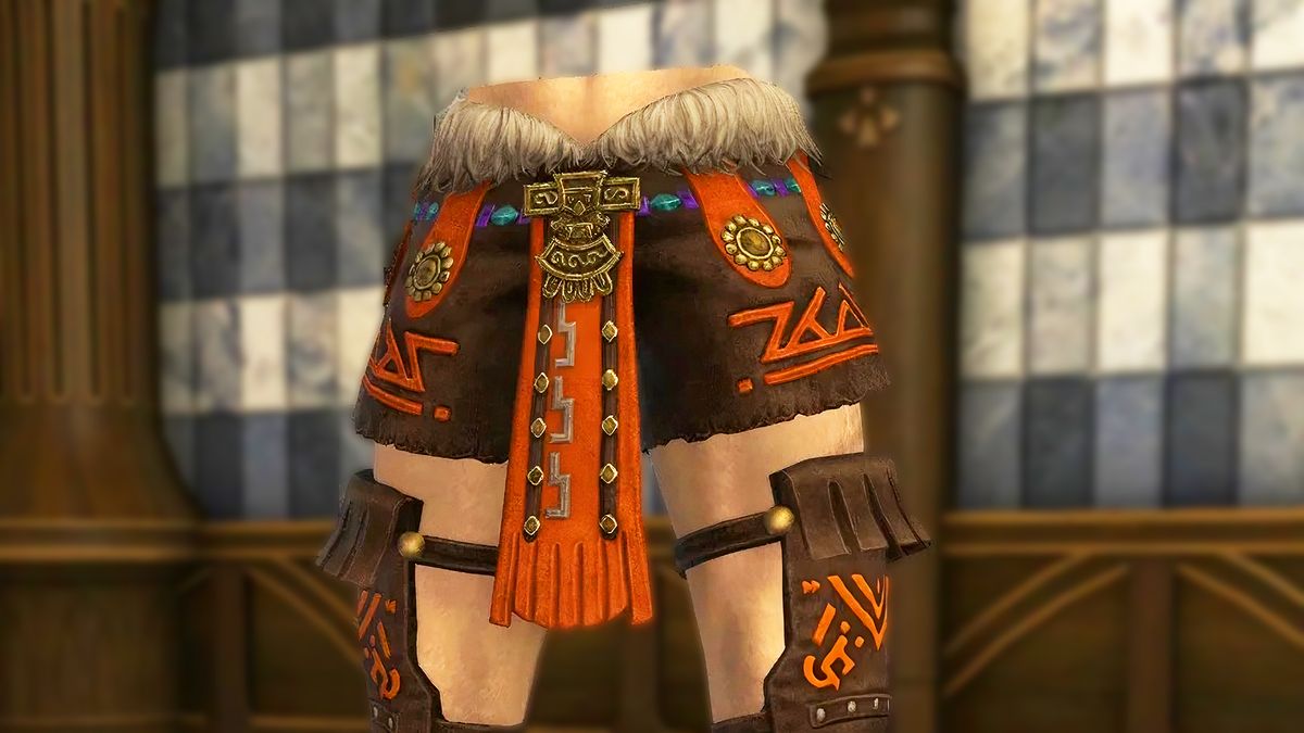 Final Fantasy 14 players study a pair of legs for clues about a new playable race in its next expansion