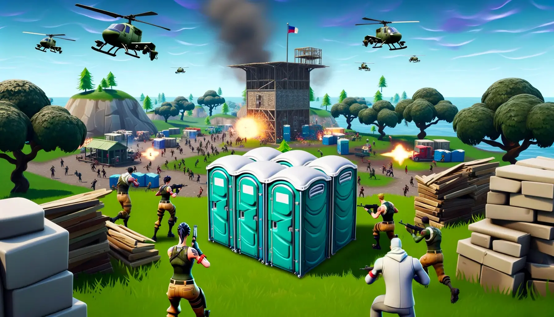 fortnite portable toilets