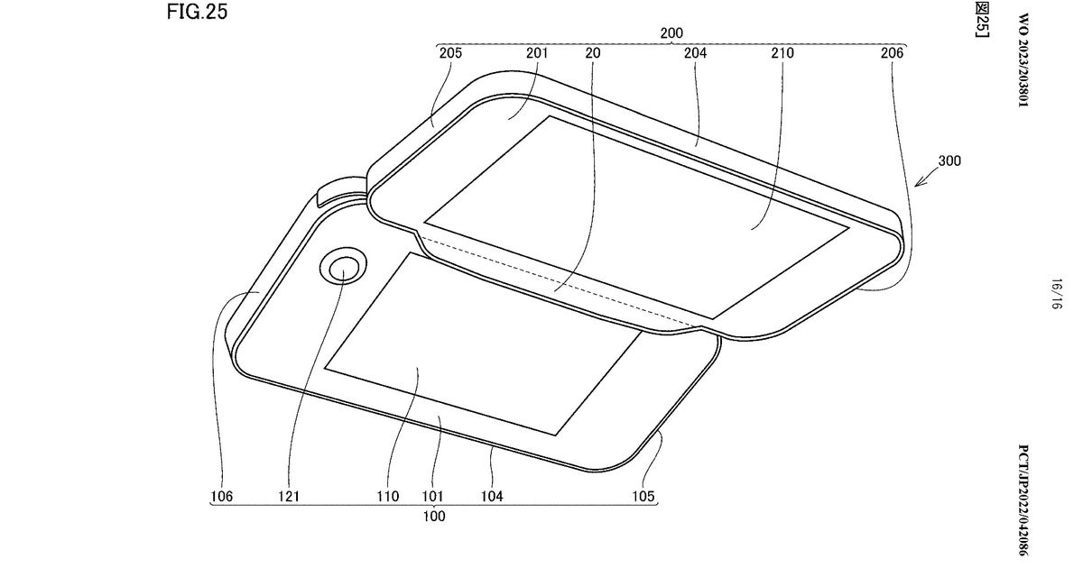 Nintendo filing reveals design for dual-screen gaming device that can be split in two