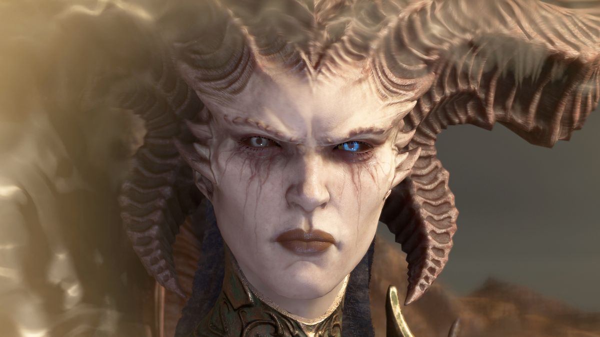 Close-up shot of Diablo 4