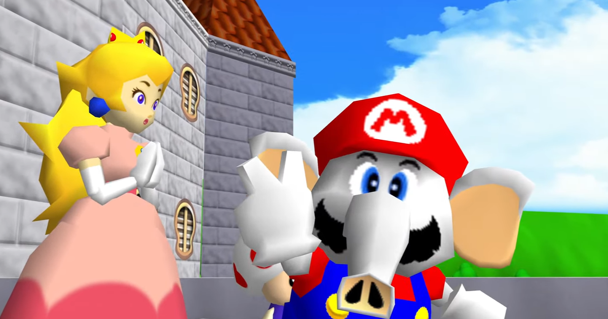 Modders add Elephant Mario into Super Mario 64