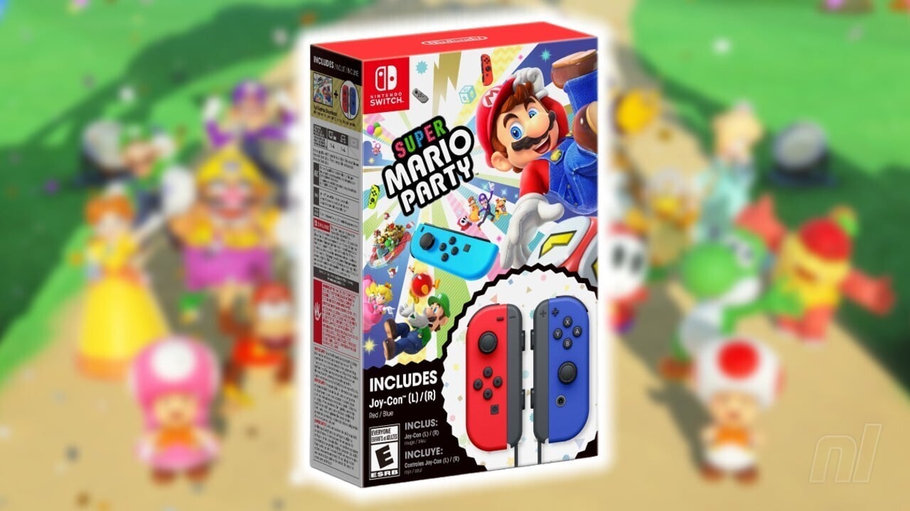 Super Mario Party + Red & Blue Joy-Con Bundle Announced