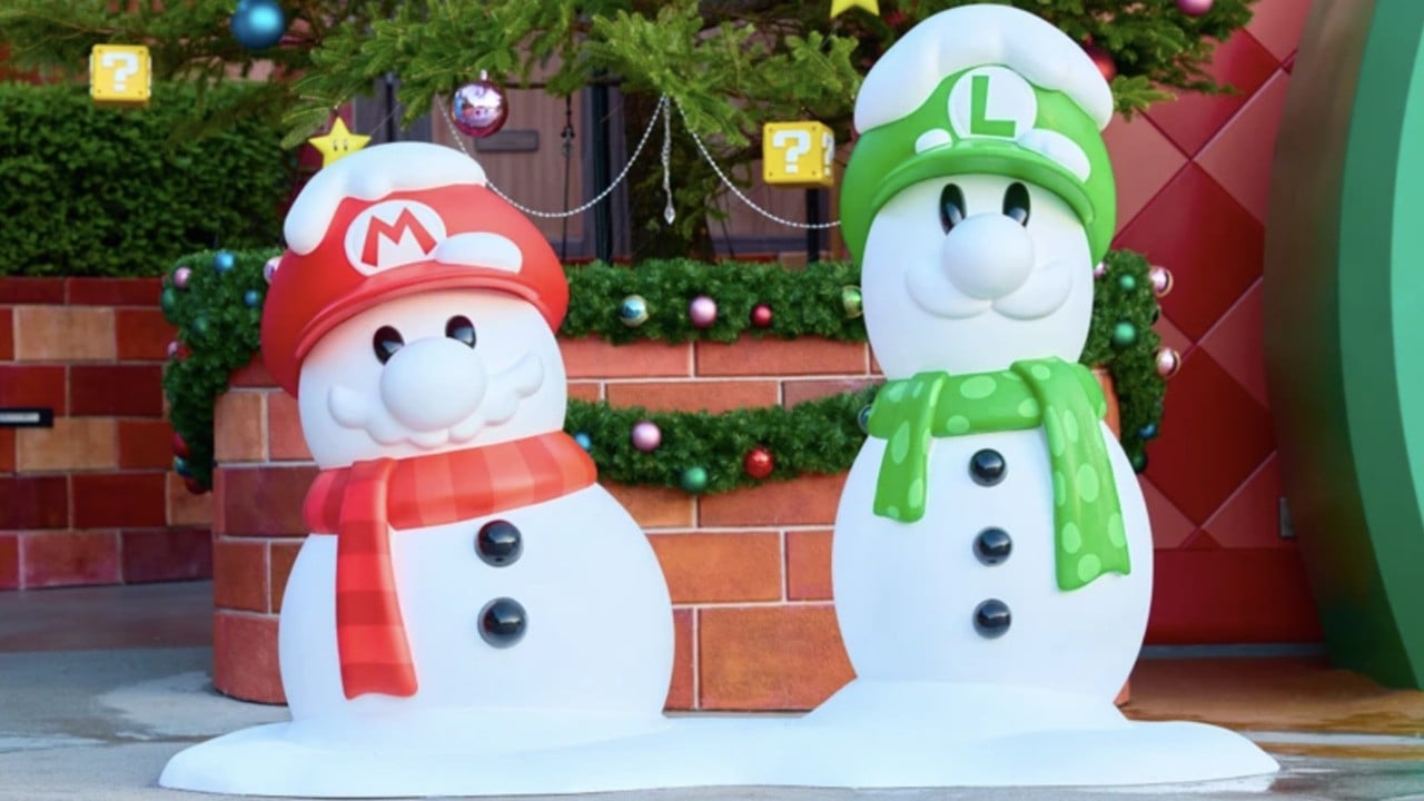 Random: Super Nintendo World Japan Breaks Out Some Cute Festive Displays