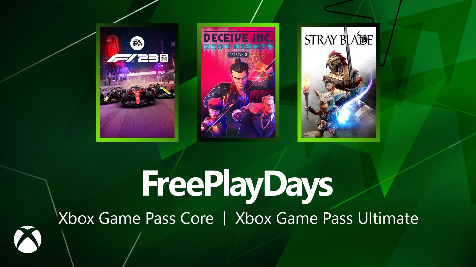 Free Play Days - F1 23, Deceive Inc. and Stray Blade 