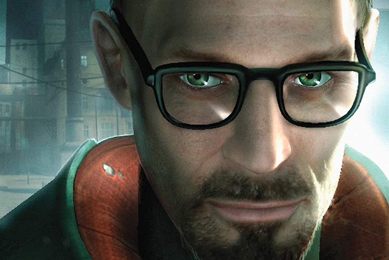 Gordon Freeman close up of his face