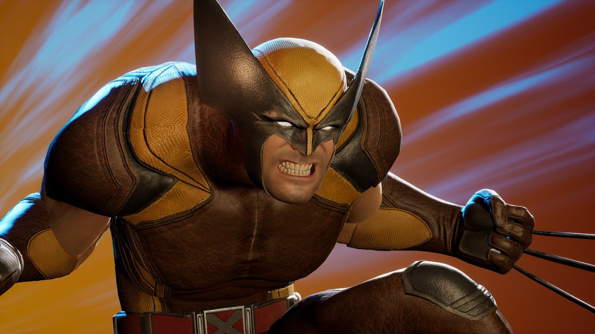 Wolverine grimaces and brandishes his claws