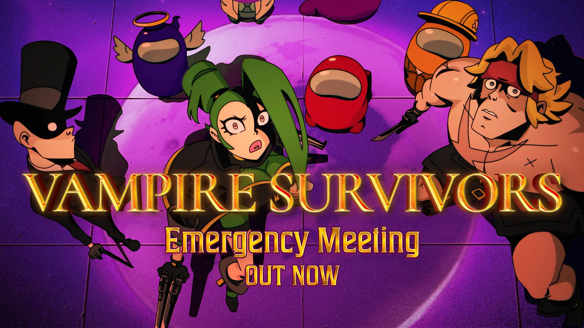 Call an Emergency Meeting in Vampire Survivors’ new Among Us themed DLC, Available Today