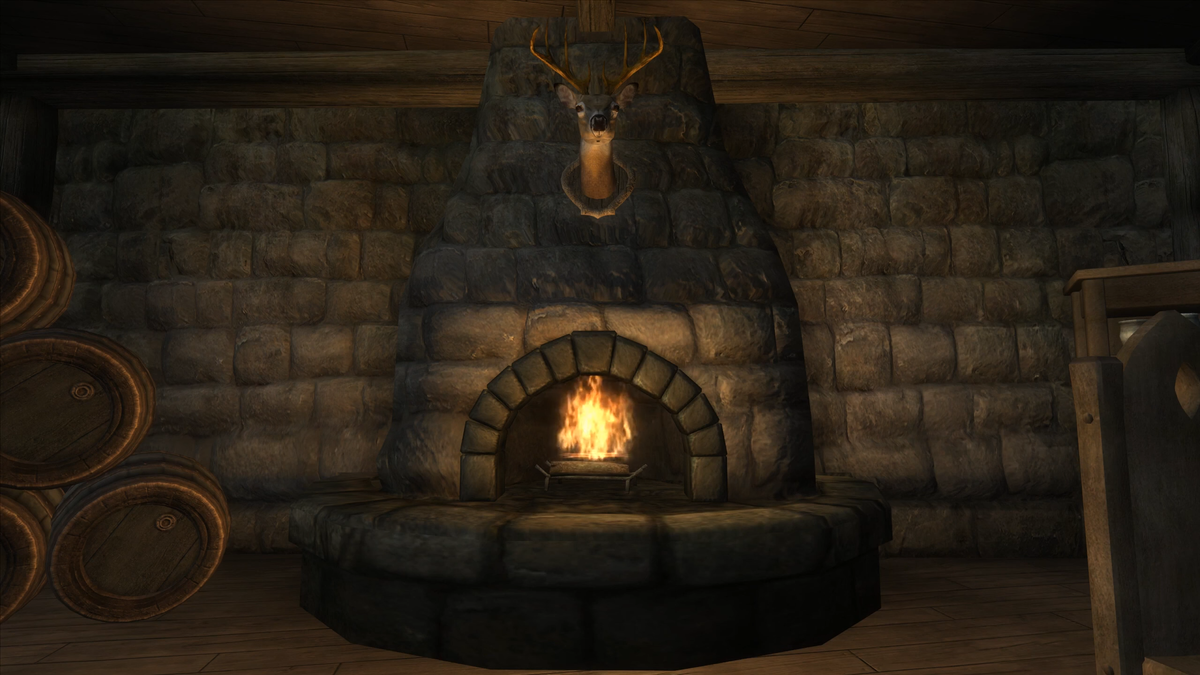 in-game fireplace in Oblivion