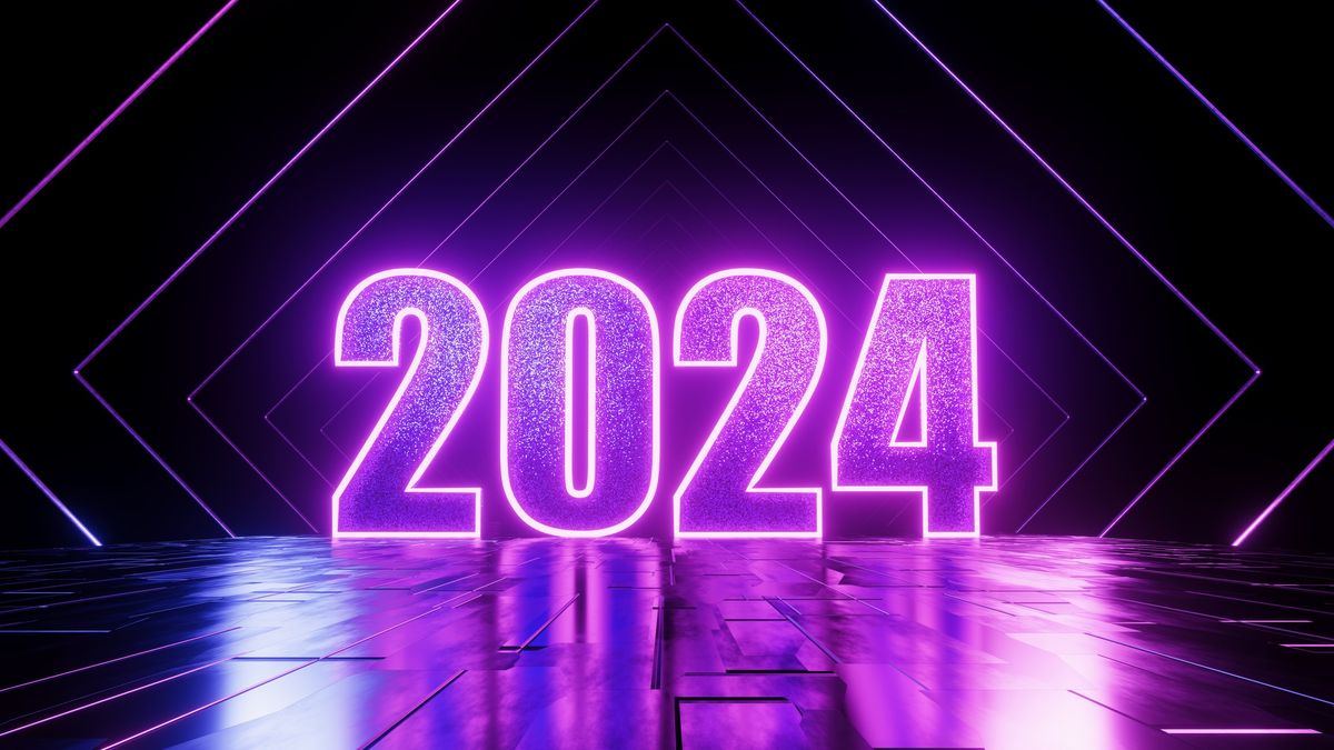 A stylised image of the year 2024.