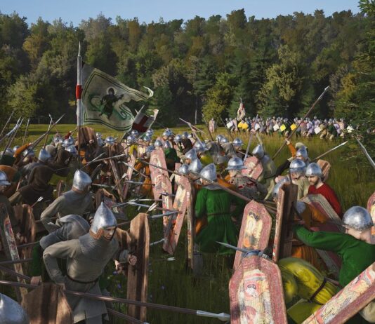 A medieval battle in the woods
