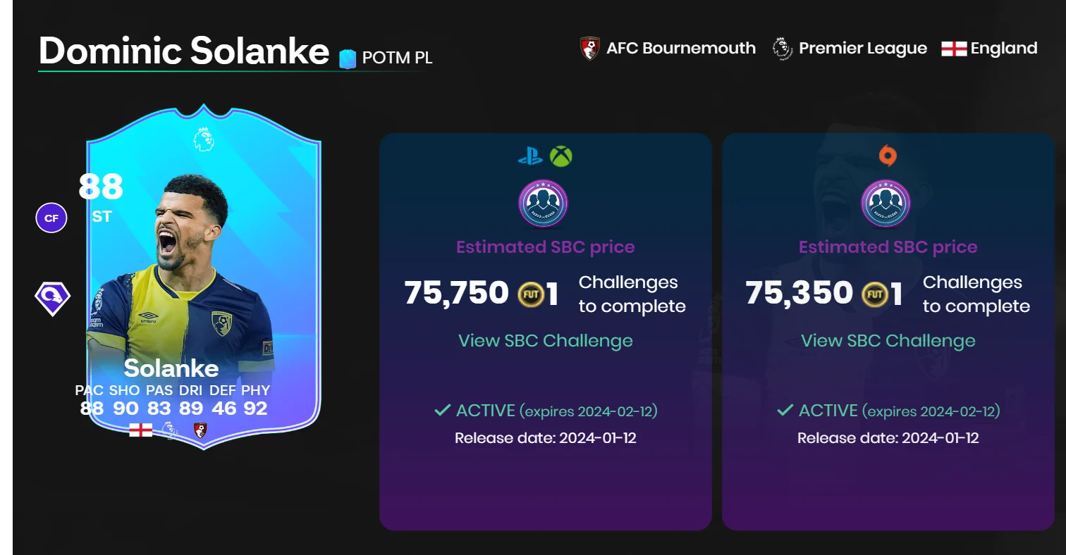 How to Complete Dominic Solanke POTM SBC in EA FC 24?