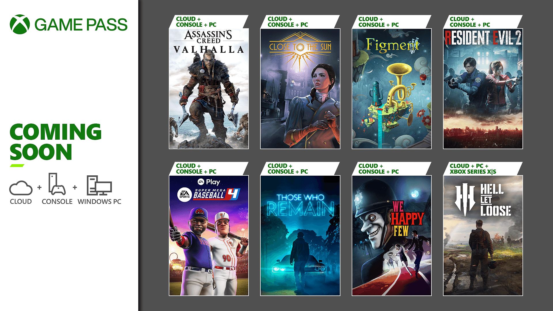 Coming to Xbox Game Pass: Assassin’s Creed Valhalla, Resident Evil 2, Hell Let Loose, and More