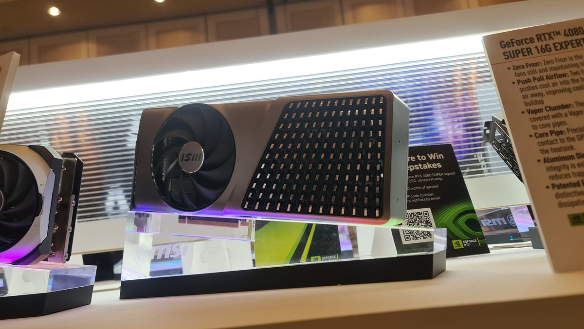 MSI built its own version of a Founders Edition for the RTX 4080 Super and it’s just as hilariously large