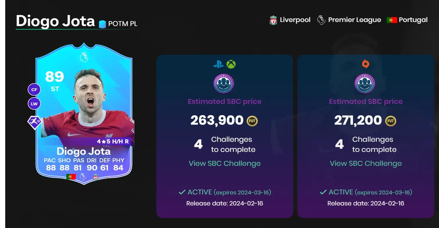 How to Complete Diogo Jota POTM SBC in EA FC 24? » TalkEsport