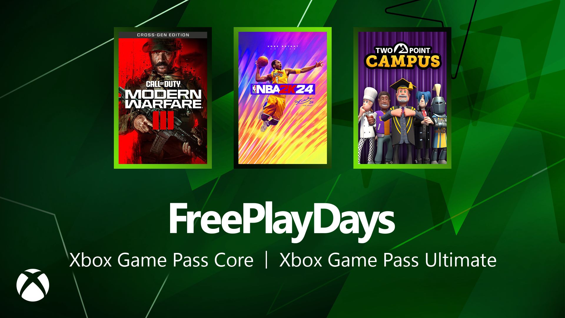 Free Play Days – Call of Duty Modern Warfare III (Multiplayer/Zombies Only), NBA 2K24, and Two Point Campus