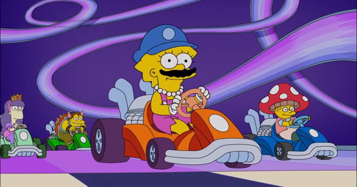 The Simpsons' Mario Kart parody is the closest we've got to a Hit & Run sequel