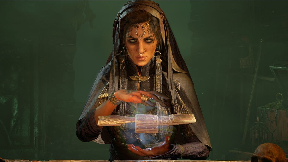 Diablo 4 shop fortune teller close-up