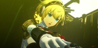Aigis from Persona 3 Reload readies her weapon.