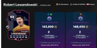 Lewandowski La Liga POTM SBC