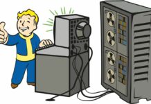 Fallout 4 Hacker perk image - Vault Boy standing in front of a PC giving a thumbs up