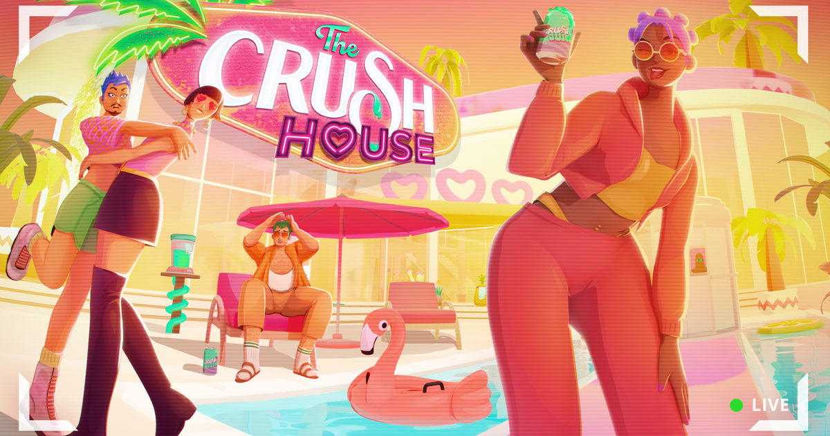 The Crush House is a “thirst-person shooter” that holds a mirror to reality TV production