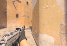 Counter-Strike 2 weapon being held in left hand