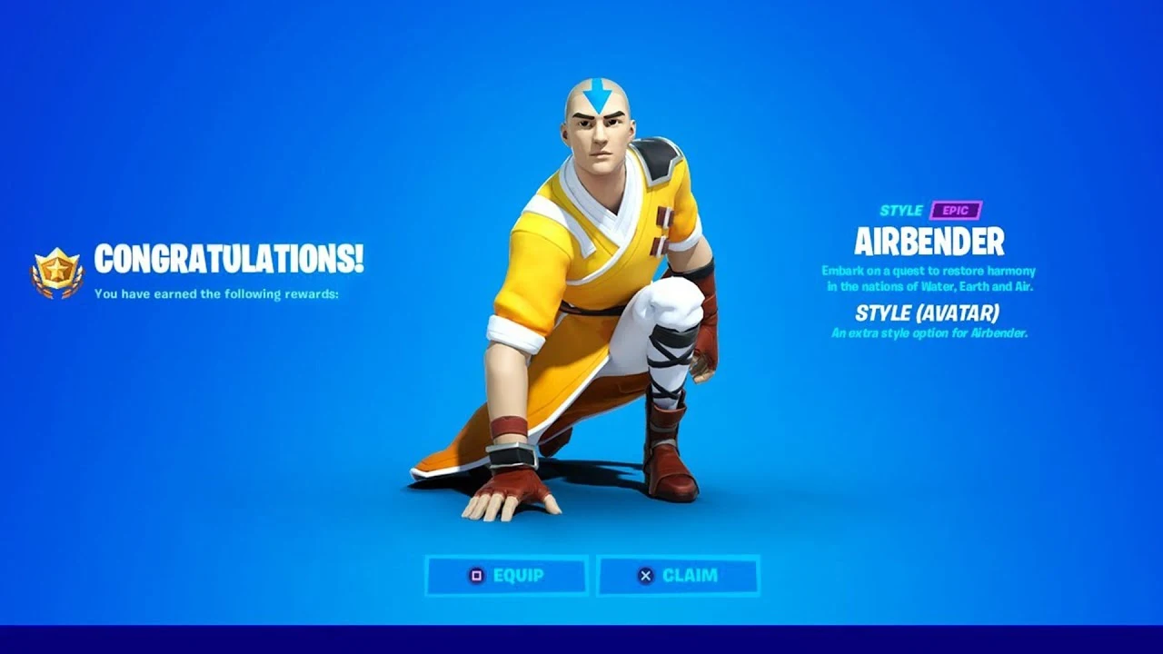 Fortnite Avatar: The Last Airbender Collaboration