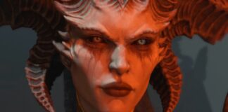 Diablo 4 character Lilith with a pleased look on her face