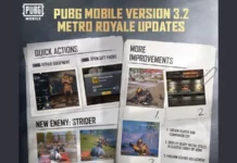 Promotional image for PUBG Mobile 3.2 Update featuring Metro Royale mode and 120 FPS support