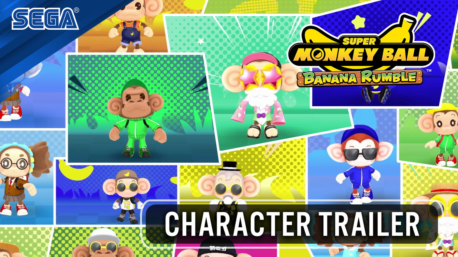 Meet the colourful cast of characters in Super Monkey Ball Banana Rumble