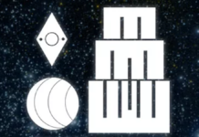 Several alien symbols make up the cover of City of Six Moons.