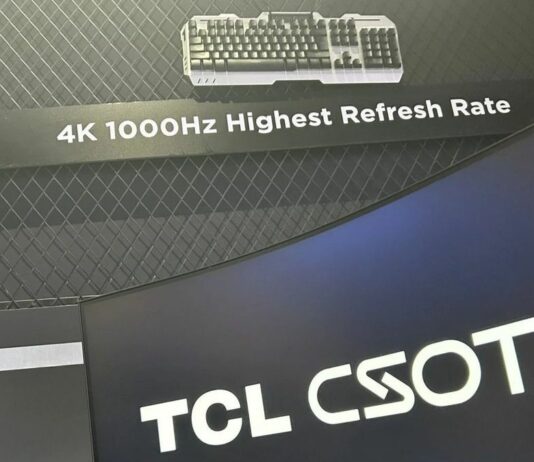 TCL 1000Hz 4K panel demonstration
